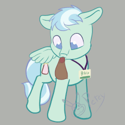 Size: 500x500 | Tagged: safe, artist:pikapetey, oc, oc only, pegasus, pony, animated, bag, cute, flapping, floppy ears, frame by frame, looking up, mouth hold, name tag, pastacon, simple background, solo