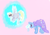 Size: 796x554 | Tagged: safe, artist:tanmansmantan, derpy hooves, trixie, pegasus, pony, unicorn, g4, butt, duo, female, magic, mare, pink background, plot, simple background, telekinesis