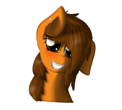 Size: 463x417 | Tagged: safe, artist:marsminer, oc, oc only, oc:venus spring, pony, braces, earring, female, looking at you, mare, smiling, solo