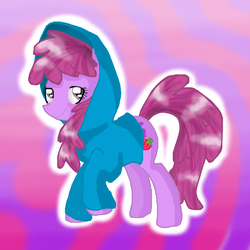 Size: 870x871 | Tagged: safe, artist:chanceyb, berry punch, berryshine, earth pony, pony, g4, clothes, female, hoodie, solo