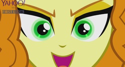 Size: 617x331 | Tagged: safe, edit, edited screencap, screencap, adagio dazzle, equestria girls, g4, my little pony equestria girls: rainbow rocks, clothes, female, glowing eyes, green eyes, rape train, solo