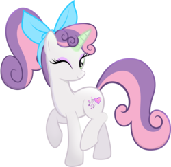 Size: 10615x10305 | Tagged: safe, artist:rainbownspeedash, sweetie belle, pony, unicorn, g4, .ai available, absurd resolution, bow, female, older, ponytail, simple background, solo, transparent background, vector