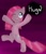 Size: 831x962 | Tagged: safe, artist:chanceyb, pinkie pie, earth pony, pony, g4, bipedal, cute, cuteamena, female, hug, pinkamena diane pie, request, solo, speech bubble, wink