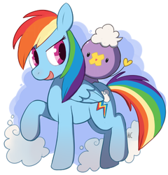 Size: 460x480 | Tagged: safe, rainbow dash, drifloon, g4, crossover, pokémon, pun