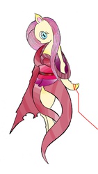 Size: 640x1136 | Tagged: safe, artist:enseinoko, fluttershy, g4, female, pixiv, red string of destiny, solo