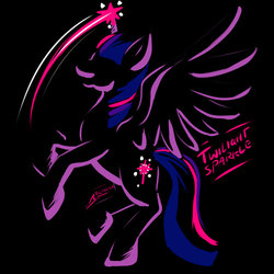 Size: 800x800 | Tagged: safe, artist:feniiku, twilight sparkle, alicorn, pony, g4, black background, female, mare, simple background, solo, twilight sparkle (alicorn)