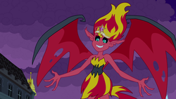 Size: 1920x1080 | Tagged: safe, screencap, sunset shimmer, equestria girls, g4, my little pony equestria girls, female, smiling, solo, sunset satan, when she smiles
