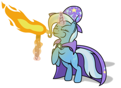 Size: 2000x1450 | Tagged: safe, artist:jordo76, trixie, pony, unicorn, g4, female, fire, fire eater, mare, solo, torch