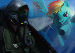 Size: 6614x4677 | Tagged: safe, artist:tiger-type, rainbow dash, human, g4, absurd resolution, flying, interception, jet, jet fighter, plane