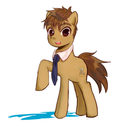Size: 830x900 | Tagged: safe, artist:c-minded, doctor whooves, time turner, earth pony, pony, g4, david tennant, doctor who, male, pixiv, ponified, solo, tenth doctor
