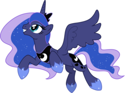 Size: 2257x1678 | Tagged: safe, artist:wolfwrathknight, princess luna, g4, female, flying, simple background, solo, transparent background, vector
