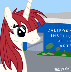 Size: 869x878 | Tagged: safe, artist:roger334, oc, oc only, oc:fausticorn, california, lauren faust, solo