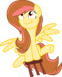 Size: 801x998 | Tagged: safe, artist:myl0xyl0t0, oc, oc only, oc:milana roseta, pegasus, pony, simple background, solo, stool, transparent background, vector