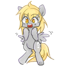 Size: 500x500 | Tagged: safe, artist:c-minded, derpy hooves, pegasus, pony, g4, female, mare, pixiv, solo