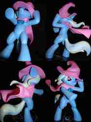 Size: 1152x1536 | Tagged: safe, artist:kp-shadowsquirrel, trixie, g4, compilation, figure, irl, mane, photo, prototype, tail, toy, trixie's hat, welovefine