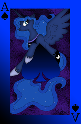 Size: 697x1064 | Tagged: safe, artist:holyhell111, princess luna, g4, card, female, solo