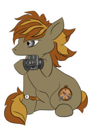 Size: 4961x7016 | Tagged: safe, artist:holyhell111, oc, oc only, pony, fallout equestria, absurd resolution, copper compass, pipbuck, request, watch