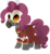 Size: 858x932 | Tagged: safe, artist:avastindy, pinkie pie, pony, undead, zombie, zombie pony, g4, bone, crossover, female, fire, pyro (tf2), solo, team fortress 2