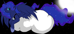 Size: 4221x1934 | Tagged: safe, artist:holyhell111, princess luna, alicorn, pony, g4, cloud, female, mare, solo