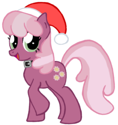 Size: 1190x1258 | Tagged: safe, artist:quarium, cheerilee, g4, collar, female, hat, santa hat, solo