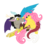 Size: 3536x3287 | Tagged: safe, artist:holyhell111, discord, fluttershy, g4, female, high res, male, ship:discoshy, shipping, straight