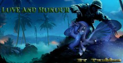 Size: 1600x828 | Tagged: safe, artist:panzertank, princess luna, human, g4, love and honour (fimfiction)