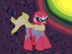 Size: 800x600 | Tagged: safe, artist:tanmansmantan, pony, mega man (series), ponified, proto man, solo, the protomen