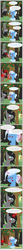 Size: 586x6320 | Tagged: safe, artist:zacatron94, applejack, trixie, g4, alternate hairstyle, clone, comic, lula, lula's story, pointy ponies, ponytail, tree