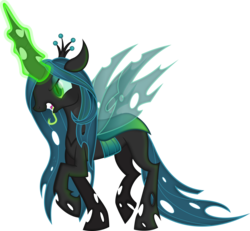Size: 6500x6007 | Tagged: dead source, safe, artist:theshadowstone, queen chrysalis, changeling, changeling queen, g4, absurd resolution, female, magic, simple background, solo, tongue out, transparent background