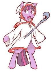 Size: 500x667 | Tagged: safe, artist:axisgear, twilight sparkle, g4, female, final fantasy, solo, white mage