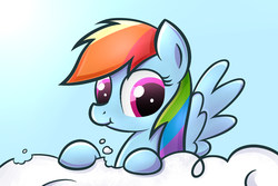 Size: 1024x683 | Tagged: safe, artist:heavymetalbronyyeah, rainbow dash, g4, cloud, cute, eating, female, solo