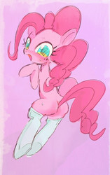 Size: 401x640 | Tagged: safe, artist:gebomamire, pinkie pie, g4, butt, clothes, female, plot, socks, solo