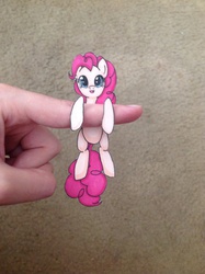 Size: 1936x2592 | Tagged: safe, artist:toprabbittop, pinkie pie, human, g4, irl, irl human, paper child, paper pony, photo