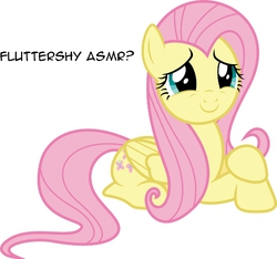 Size: 546x512 | Tagged: safe, fluttershy, pegasus, pony, g4, asmr, meta