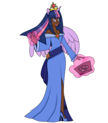 Size: 1024x1164 | Tagged: safe, artist:ashourii, twilight sparkle, human, g4, dark skin, eared humanization, female, high heels, horn, horned humanization, humanized, simple background, solo, transparent background, twilight sparkle (alicorn), winged humanization