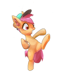 Size: 480x546 | Tagged: safe, artist:matiasandstuff, scootaloo, g4, baseball cap, female, hat, solo