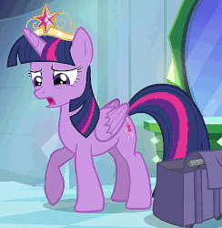 Size: 678x694 | Tagged: safe, screencap, twilight sparkle, equestria girls, g4, animated, bag, cute, element of magic, female, frown, horses doing horse things, insecure, leg wiggle, mirror, pawing the ground, raised hoof, solo, talking, twilight sparkle (alicorn), worried