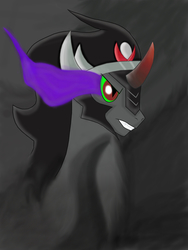 Size: 1920x2560 | Tagged: safe, artist:dahyperactive, king sombra, g4, male, shadow, solo