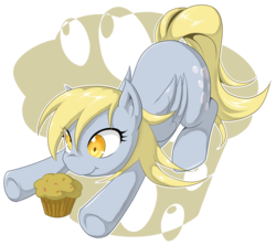 Size: 8059x7157 | Tagged: safe, artist:zaiyaki, derpy hooves, pegasus, pony, g4, absurd resolution, female, mare, muffin, solo