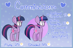 Size: 3000x2000 | Tagged: safe, artist:m1ss-m3l0dy, twilight sparkle, alicorn, pony, g4, commission info, duo, female, high res, mare, twilight sparkle (alicorn)