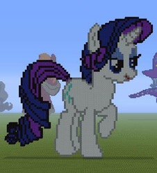 Size: 417x462 | Tagged: safe, rarity, g4, minecraft, minecraft pixel art, pixel art