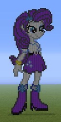 Size: 225x450 | Tagged: safe, rarity, equestria girls, g4, minecraft, minecraft pixel art, pixel art