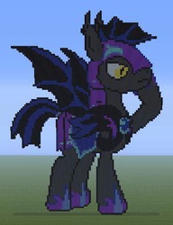 Size: 354x461 | Tagged: safe, g4, minecraft, minecraft pixel art, night guard, pixel art