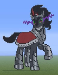 Size: 365x470 | Tagged: safe, king sombra, g4, minecraft, minecraft pixel art, pixel art