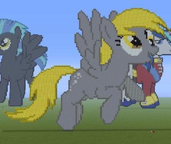 Size: 528x445 | Tagged: safe, derpy hooves, pegasus, pony, g4, female, mare, minecraft, minecraft pixel art, pixel art