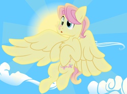 Size: 944x704 | Tagged: safe, artist:nekosnicker, fluttershy, butterfly, g4, butterscotch, rule 63, solo