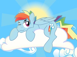 Size: 944x704 | Tagged: safe, artist:nekosnicker, rainbow dash, g4, rainbow blitz, rule 63, solo