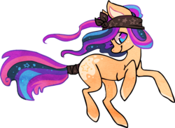 Size: 740x539 | Tagged: safe, artist:griffsnuff, oc, oc only, earth pony, pony, bandana, cutie mark, female, mare, running, simple background, solo, stars, white background