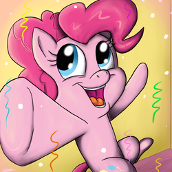 Size: 1276x1276 | Tagged: safe, artist:pumpkin-paw, pinkie pie, g4, confetti, female, solo