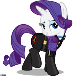 Size: 3000x3000 | Tagged: safe, artist:a4r91n, rarity, g4, bedroom eyes, clothes, female, high res, military uniform, navy, pose, sergeant, simple background, solo, soviet, transparent background, uniform, vector